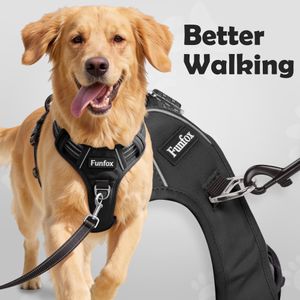 Funfox No Pull Dog Harness, Medium – Adjustable Pet Vest