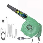 ELMICO 700W Air Blower Machine Heavy Duty Guaranteed Motor continuously 40 min use/ 100% Copper Armature/Dust Cleaner/AC Cleaner Air Blower Machine for Home/Office with Extra 10 ft. Wire(Green)