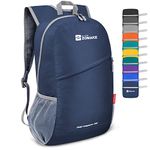 ZOMAKE Foldable Backpack Lightweight Rucksack 20L Small Bag Water Resistant for Travel Hiking Camping Walking Ultra Packable Daypack Men Women(Navy Blue)