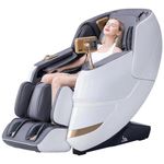 MassaMAX 4D Massage Chair, Full Body Recliner with Zero Gravity, Electric Extendable Footrest, Deep Yoga Stretch, Foot Rollers, and Heat (339-white)