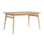 Walker Edison Mid-Century Modern Solid Wood Tapered-Leg Dining Table, 59 Inch, English Ash