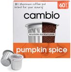 CAMBIO ROASTERS Pumpkin Spice Coffee Pods – Small Batch Medium Roast 100% Arabica Coffee Pod, Recyclable in Aluminum Pods – Keurig®-Compatible, 60-Count