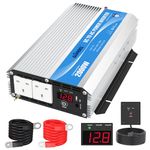 GIANDEL Car Power Inverter 2000W DC 12V to AC 240V 230V Modified Sine Wave Converter Compatible with Lithium Battery with Remote Controller & Dual AC Outlets for RV Truck Car