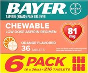 Bayer Aspirin Low Dose 81 mg Chewab