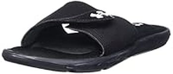 Under Armour Women's Ignite Ix Slide Sandal, Black/White, 8