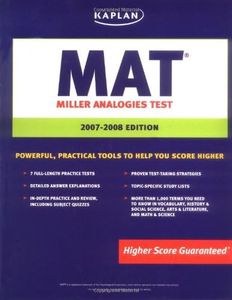 Kaplan MAT, 2007-2008 Edition