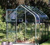 Vitavia Washington 5000 Greenhouse, 1.9 x 2.6 m, Green Aluminium Frame, Toughened Glass Vitavia Washington 5000 6ft 2" x 8ft 2" (1.9 x 2.6 m) Greenhouse Package