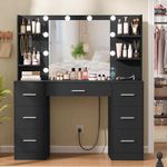 Quimoo Large Vanity Desk with LED L