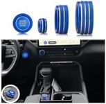 HDUFC for Toyota Tundra Sequoia 2025-2022 One-Touch Start Button Cover/Ring Driving Mode, Rearview Mirror Adjustment, Volume Adjustment knob Cover Interior Decoration 5-Piece Set