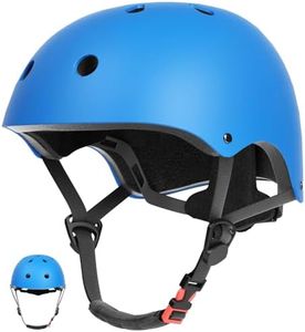 67i Toddler Bike Helmet - Girls Helmets (18.9"-21.2") with 11 Ventilation Vents, Adjustable Knob & Double Buckle, ABS EPS Layered Safety for Ages 1-4 (Blue)