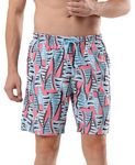 Speedo Men's Recycled Polyster Essential Printed Leisure Watershorts - Fandango Pink & Pure Blue