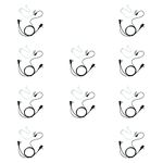 Klykon Vx-261 Earpiece Covert Acoustic Tube Bodyguard Ear piece Headset with Mic for Motorola Vertex Standard 2 Way Radio VX-231,VX-351,10 PACK