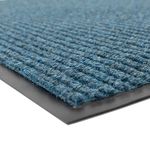 NoTrax 109 Brush Step Entrance Mat, for Lobbies and Indoor Entranceways, 3' Width x 10' Length x 38" Thickness, Slate Blue