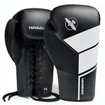 Hayabusa S4 Lace Up Boxing Gloves for Men and Women - Black, 14oz