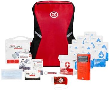72 HRS Essential Earthquake Preparedness Emergency Kit, Disaster Survival Flooding Kit, First Aid Kit For Home, Outdoor Survival Kit, Emergency Kit, Survival Kit, Disaster Kit, Bug out Bag, Tactical Molle Bag for Hunting Camping (1 Person, Red)