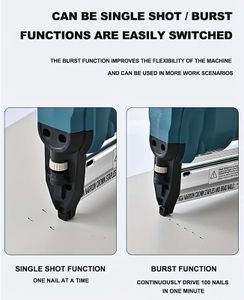 18 Gauge Cordless Nail & Staple Gun for Makita 18V – 2-in-1 Electric Nailer for Upholstery & Woodworking, Tool Only