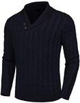 COOFANDY Men's Shawl Collar Pullove