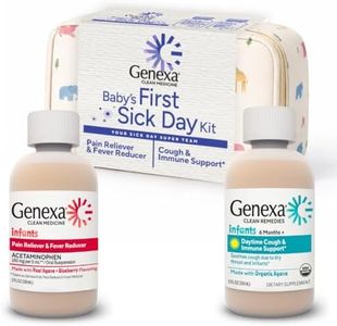 Genexa Baby 2 Pack Gift Set | Clean Infant Pain/Fever Relief + Organic Baby Cough Syrup & Immune Support | Dye-Free Sick Day Health Essentials for Infants & Toddlers