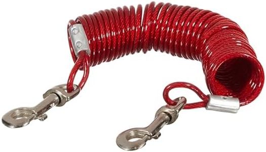 TRIXIE Cha ®ne d'attache, spirale, 5 m, pour chien, Red