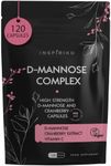 D-Mannose 1000Mg Tablets Complex – 3-in-1 Preventative Formula with High-Strength D mannose Powder, Cranberry Extract & Vitamin C for UTI Treatment and Cystitis Relief for Women, 120 Capsules