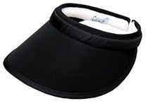 Glove It Women's Solid Visor - Ladies Visor Hat. Golf Visor with Clip, UV Protection for Running, Tennis, Beach Black