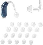 MEDca Hearing Aid Standard Receiver Tulip Domes Compatible with GN Resound Sure Fit - 20-Pcs Universal Invisible Tip Replacement Ear Domes for BTE PSAP Hearing Amplifiers and Open Fit Models, Clear