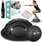 Lifepro Half Exercise Ball Trainer – Textured & Durable PVC Balance Ball with Anti-Slip Grip, Air Pump & Exercise Poster – Exercise Ball for Full Body Workout