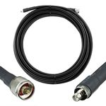 Bolton400 Cable - LMR400 Coaxial Cable 30ft - Heavy Duty Ultra Low Loss Coax Cable 50ohm - N Male to SMA Male - 30 Feet Black - for Home and Commercial Signal Booster Installations