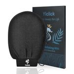 Yiclick Exfoliating Gloves 1 Pcs, Exfoliating Body Scrubber for Bath Shower Exfoliation, Body Scrub Exfoliator for Dead Skin Remover, Deep Korean Exfoliating Mitt loofah sponge Leg Keratosis Pilaris Treatment(Browm)