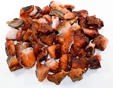 HQRP Red Orange Carnelian Agate Rough Stones Natural Crystal Mineral Gemstone Cabochons Rock Specimen Cabs - Madagascar (5PCS)