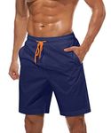 TACVASEN Men's Swim Trunks Waterproof Beach Boardshorts Lightweight Swimming Trunks Beach Shorts Quick Dry Surf Shorts with Mesh Lining Navy Blue