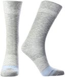 Doctor's Choice Flat Knit Dress Socks, Easy Stretch, Relaxed Top for Grey/Med.