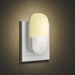 Denidou LED Night Light Plug in Walls, Dusk to Dawn Night Lighting with 3 Stage Brightness Adjustable and 2700K Warm White Lamp, Auto Sensor Nightlight Kids for Stairs, Hallway, Kitchen, Bedroom