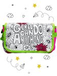 Mirada Girls Color Your Own Girlie Clutch Sling Purse, Multicolour