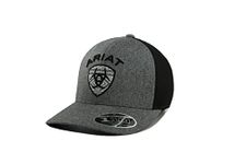 ARIAT Flexfit110 Snapback Aztec Logo Mesh Back Cap, Grey, One Size