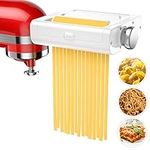 RETHONE Pasta Maker Attachment for KitchenAid Stand Mixers -3 in 1 Set Pasta Attachments Includes Pasta Roller, Spaghetti Fettuccine Cutter, Pasta Machine Attachment Accessories for KitchenAid