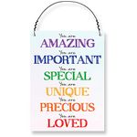 Dorothy Spring You Are Amazing Important Special Unique Precious Loved Inspirational Quote Wall Metal Small Plaque Sign Inspirational Friendship Gift Size 4x3 inch