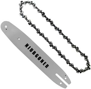 NIUBGONER 10" Chainsaw Guide Bar and chain Fits Remington 106821A; rm1015ps;RM1025SPS;Replaces 097567-01 10SB;540524 and 795-00112;Fits LYNXX 63286