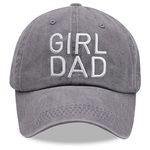 Kamaple Men's Embroidered Girl Dad Hat, Distressed Washed Cotton Adjustable Daddy Baseball Cap, Embroidered Gray, One Size