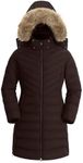 Pioneer Camp Women's Winter Coats Warm Thicken Long Puffer Jacket Waterproof Quilted Parka with Removable Faux Fur Hood