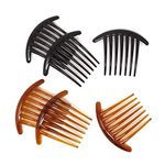 Honbay 6PCS Plastic 7 Tooth French Twist Combs Hair Side Combs Clips Accessory for Women and Girls