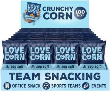 LOVE CORN Sea Salt Crunchy Corn Snack, 0.7oz x 100 Bags, Gluten Free, Vegan