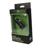 Tarkan Qualcomm QC 2.0 QuickCharge Compact Turbo Fast Car Charger (Jet Black)