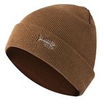 BASSDASH Winter Stretchy Knit Beanie Hats Soft Warm for Men Women Lightweight Stylish Unisex Cuffed Beanies, Brown, One Size