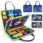 Toys for 1 2 3 4+ Year Old Boy, Sensory Baby Book Toddler Busy Board Fine Motor Skills Stacking Toys Travel Games for Kids 6-8 Baby Toy 12-18 Months Development Birthday Gift