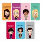 Zesta 3D Cute Magnetic Book Mark Gifts for Book Lovers | Book Marks for Book Lovers | Bookmarks Aesthetic for Books | Cartoon Magnetic Bookmarks (Big Bang Theory, Large (15X4 Cms))