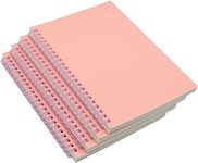 Yansanido Spiral Notebook, 4 Pcs A5 Thick Plastic Hardcover 8mm Ruled Pink 80 Sheets -160 Pages Journals for Study and Notes (Ruled-4pcs Light Pink, A5)