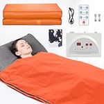 RELOIVE Far Infrared Sauna Blanket for Detoxification, Portable Sauna for Home Detoxification & Relaxation, Infrared Blanket Sauna with 95-176℉ Temp Range (Orange-Basic), 231008TG