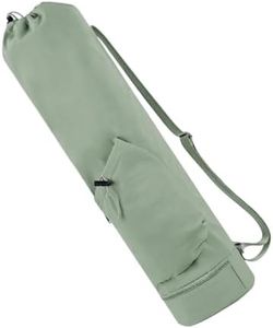Perfeclan Yoga Mat Bag Exercise Yoga Mat Holder Gym Bag Women Men Zipper Adult Carrying Bag with Drawstring for Workout Exercise Sports, Green