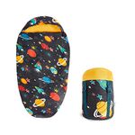 Silentnight Kids Sleeping Bag - Girls Boys 3 Season Mummy Sleeping Bag Ideal for Spring and Summer with Soft Touch Warm Cosy Fabric and Fibres - Machine Washable - 165 x 82cm - Space